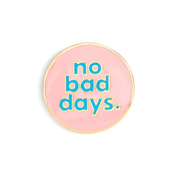 ban.do 'No Bad Days' Pink Enamel Pin | New - Picture 1 of 4